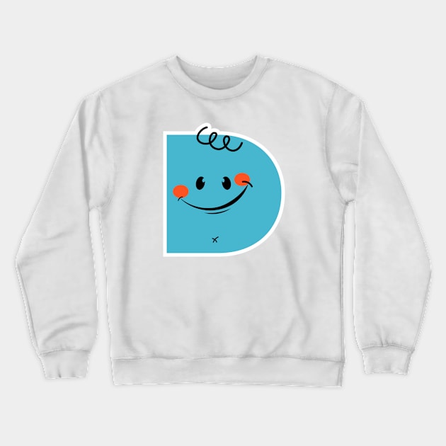 Playful Kids' Letter D - Monogram Name Crewneck Sweatshirt by WeAreTheWorld